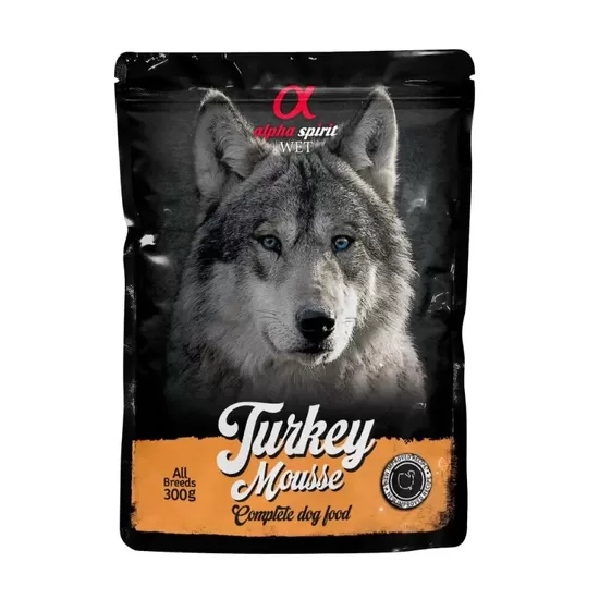 ALPHA SPIRIT pastēte konservs suņiem ar tītaru 85g/6gab